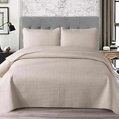 Exclusivo Mezcla Ultrasonic 3-Piece Queen Size Quilt Set with Pillow Shams, Lightweight Bedspread... | Amazon (US)