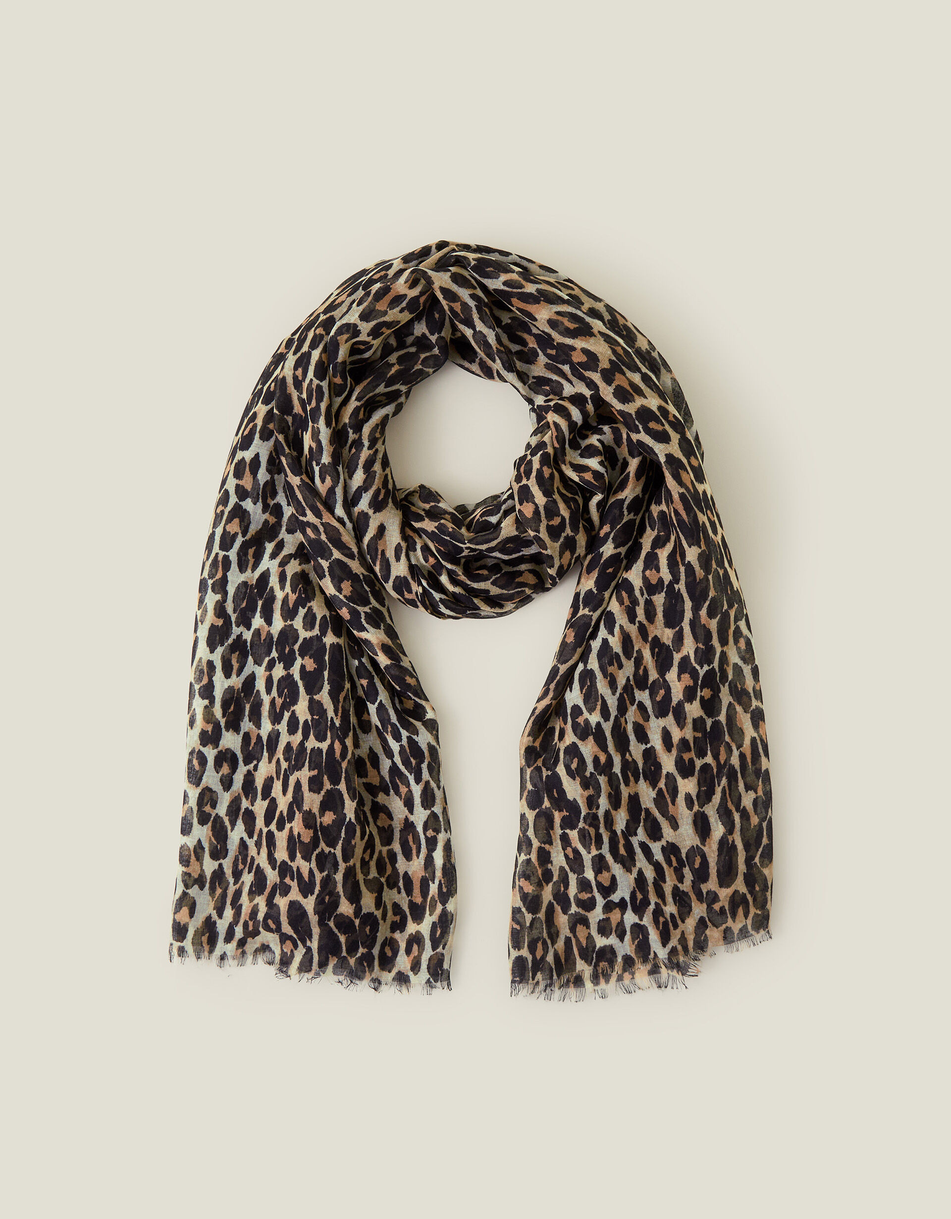 Lightweight Leopard Print Scarf | Accessorize (Global)