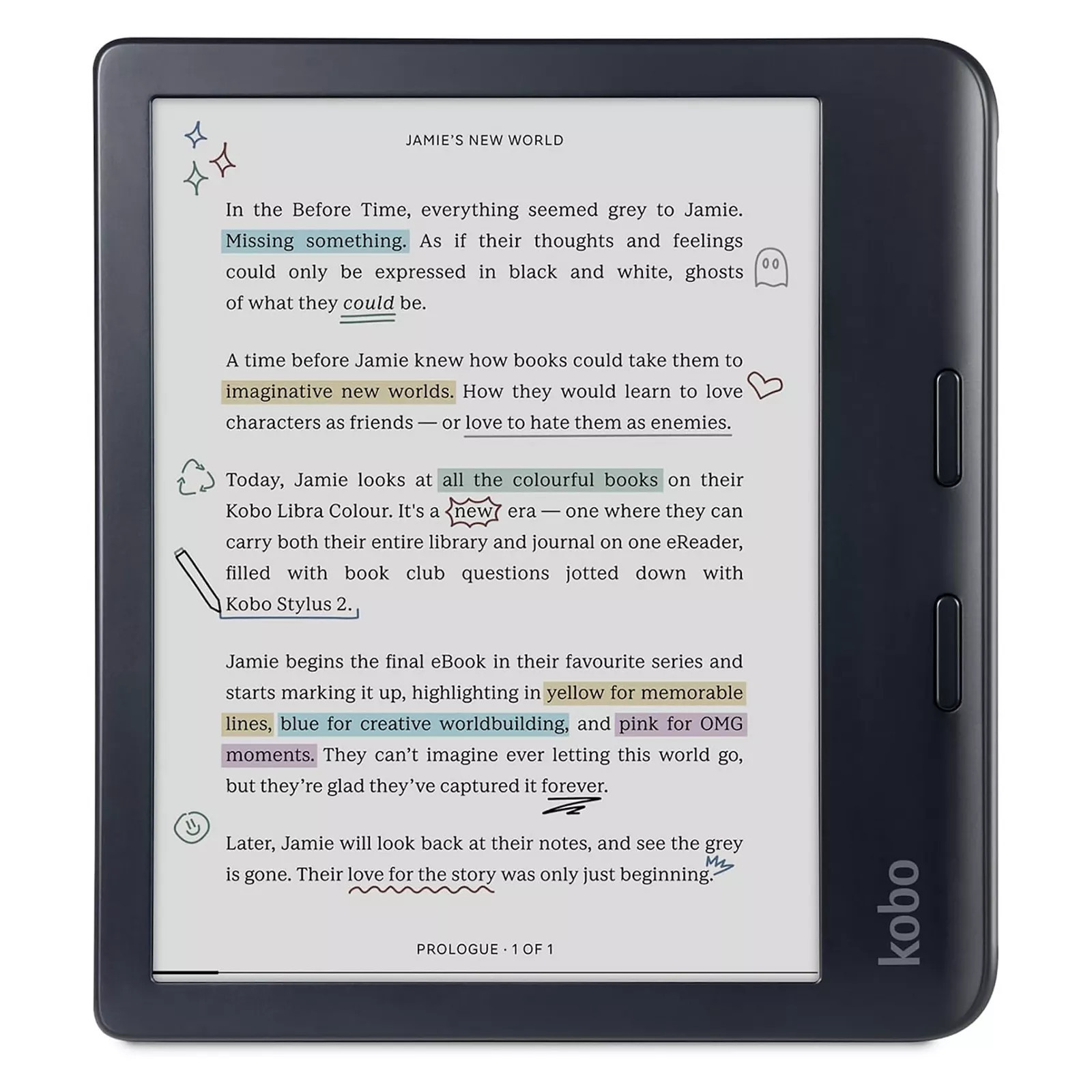 Rakuten Kobo Libra Colour Ebook, Black | Kohl's