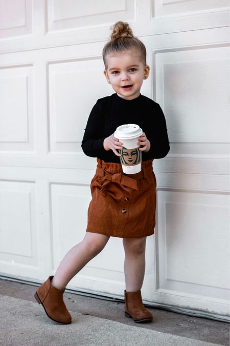 Skirt Set for Girls | Fall Outfit | Baby Toddler and Little Girl Fall Outfits | Fall Family Photoshoot | Toddler Girl Fall Boots | Brown and Black

#LTKfamily #LTKSeasonal #LTKfindsunder50