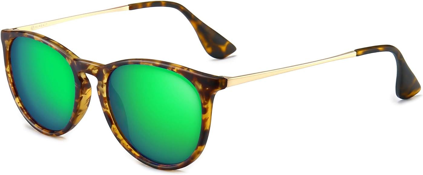 SUNGAIT Vintage Round Sunglasses for Women Classic Retro Designer Style | Amazon (US)