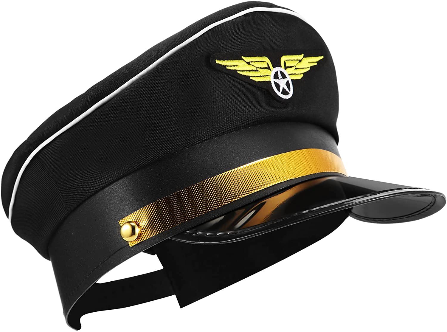 Geyoga Hat Captain Kid Hat Costume Hat Airplane Costume Man Hat Adjustable Uniform Hat Women Cap ... | Amazon (US)