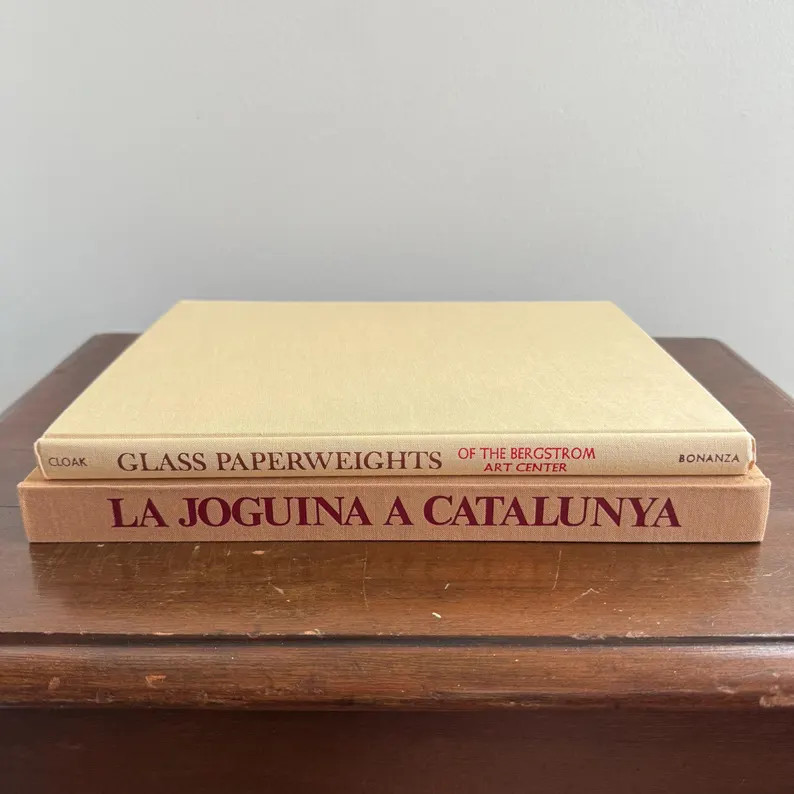 Vintage Warm Beige and Tan Coffee Table Books | Authentic Oversized Decorative Books for Neutral ... | Etsy (Global)