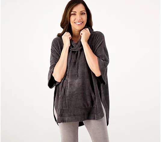 Barefoot Dreams CozyChic Ultra Lite Weekend Poncho - QVC.com | QVC