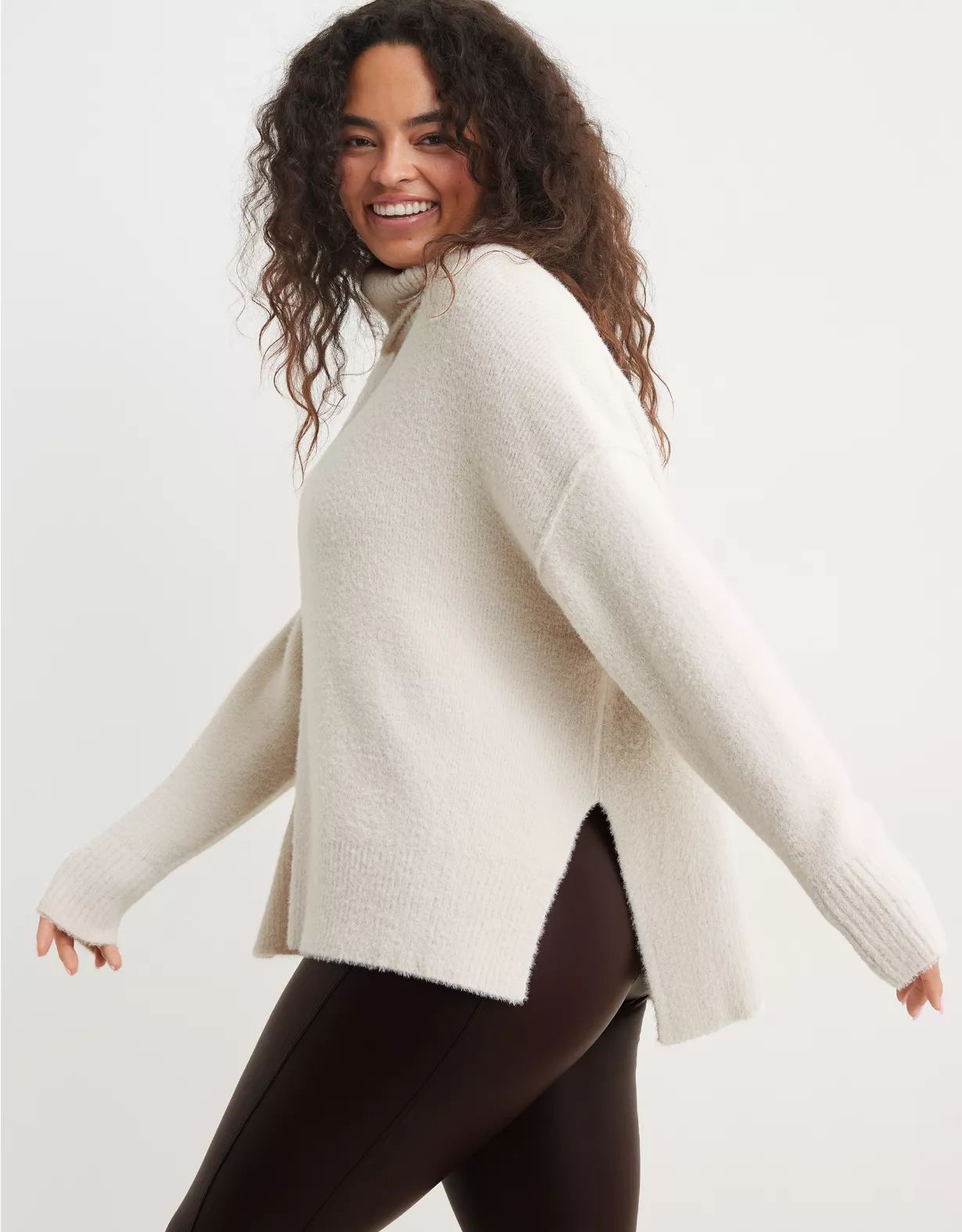 Aerie Buttercream Turtleneck Sweater | American Eagle Outfitters (US & CA)