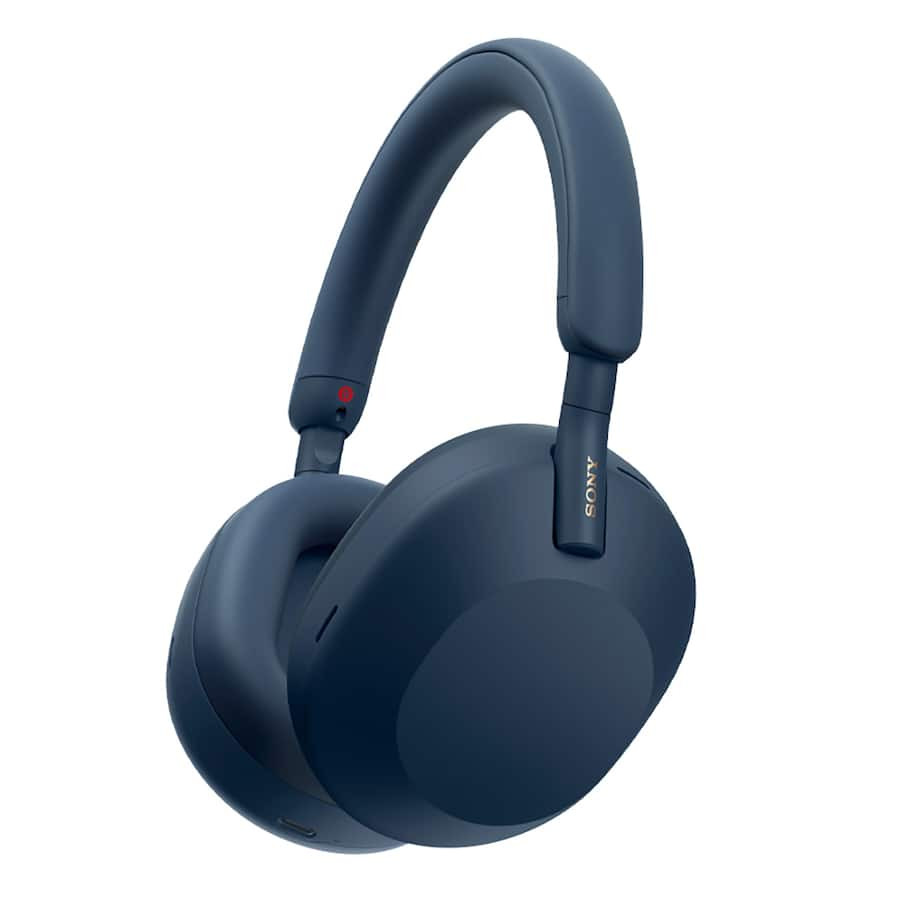 Sony - WH1000XM5 Wireless Noise-Canceling Over-the-Ear Headphones - Blue | Best Buy U.S.