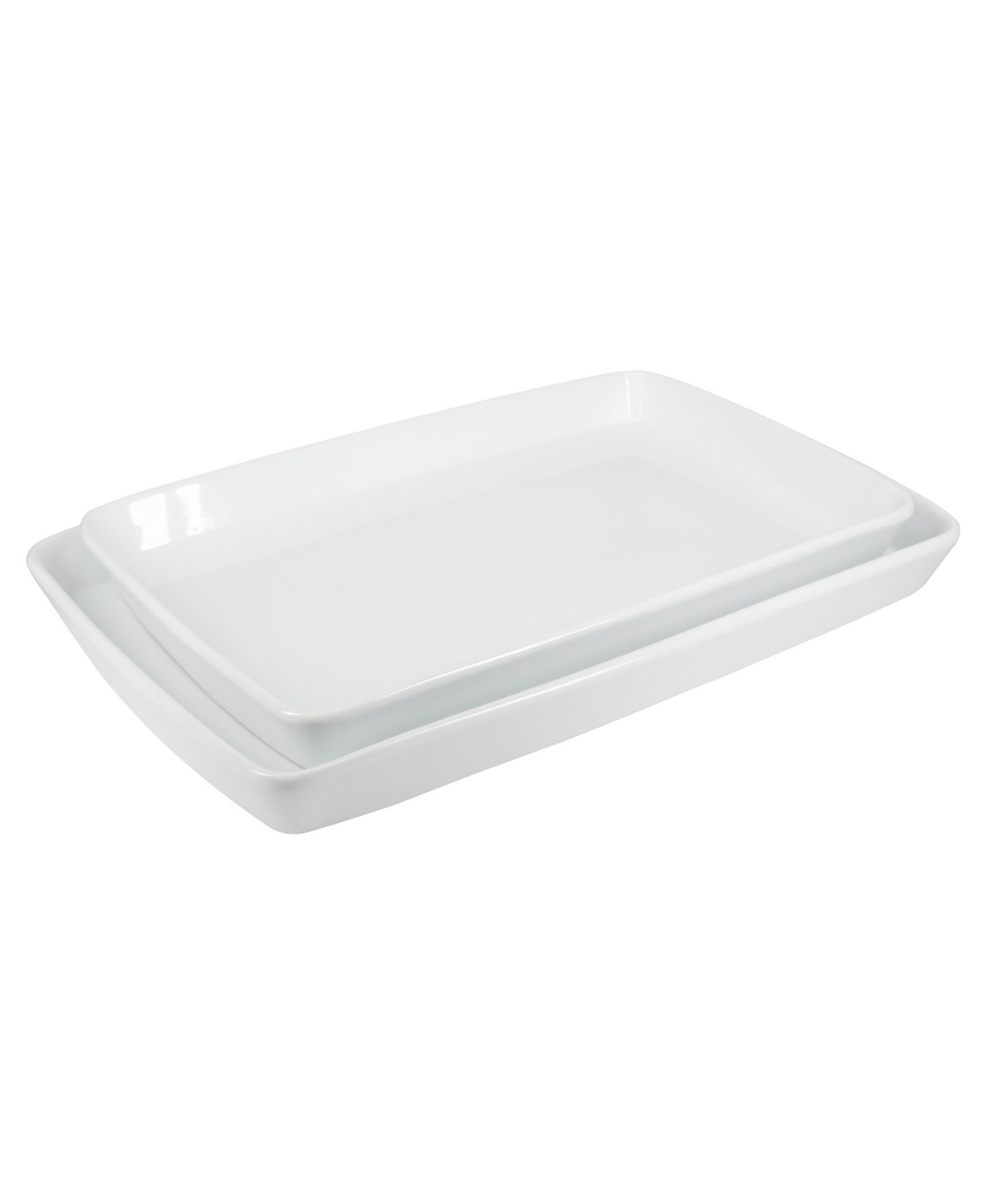Rectangular Platters, Set of 2 - White | Macy's