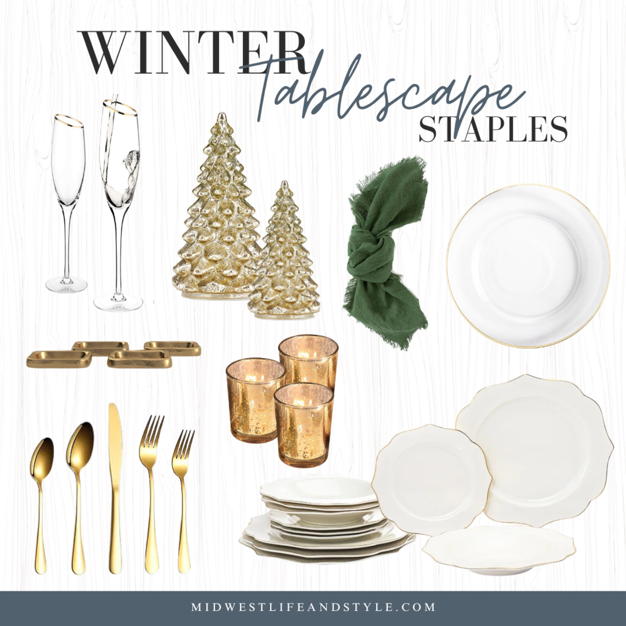 Set a cozy tablescape during the cold months with these beautiful winter table setting staples. 

#LTKSeasonal #LTKHome #LTKStyleTip