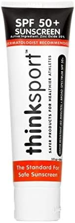 Amazon.com: Thinksport SPF 50+ Mineral Sunscreen – Safe, Natural Sunblock for Sports & Active U... | Amazon (US)