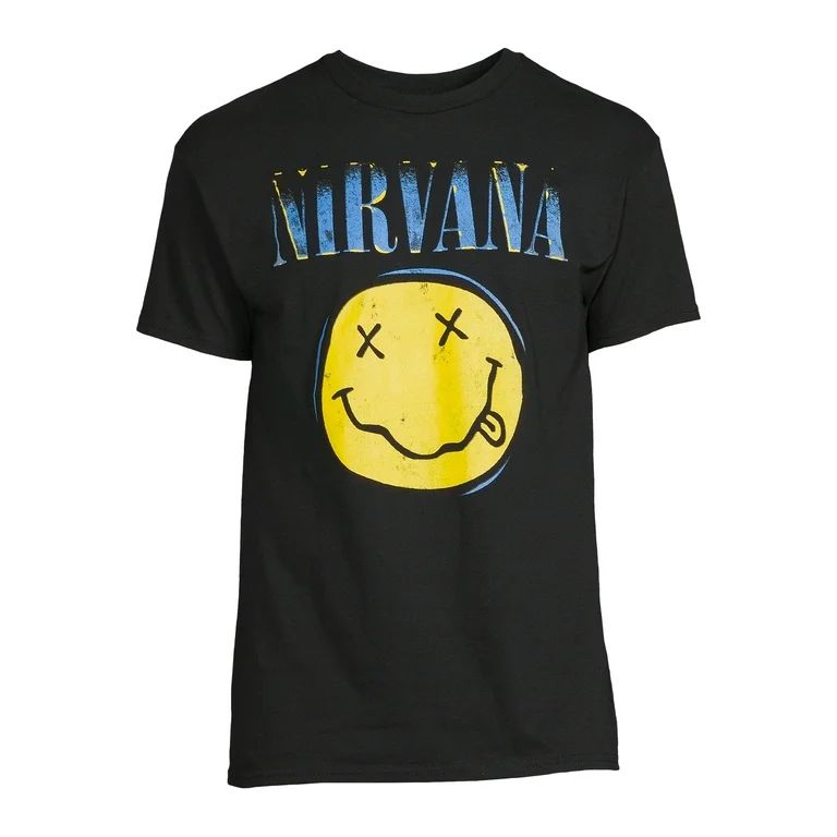 Nirvana Smiley Men's & Big Men's Graphic T-Shirt | Walmart (US)