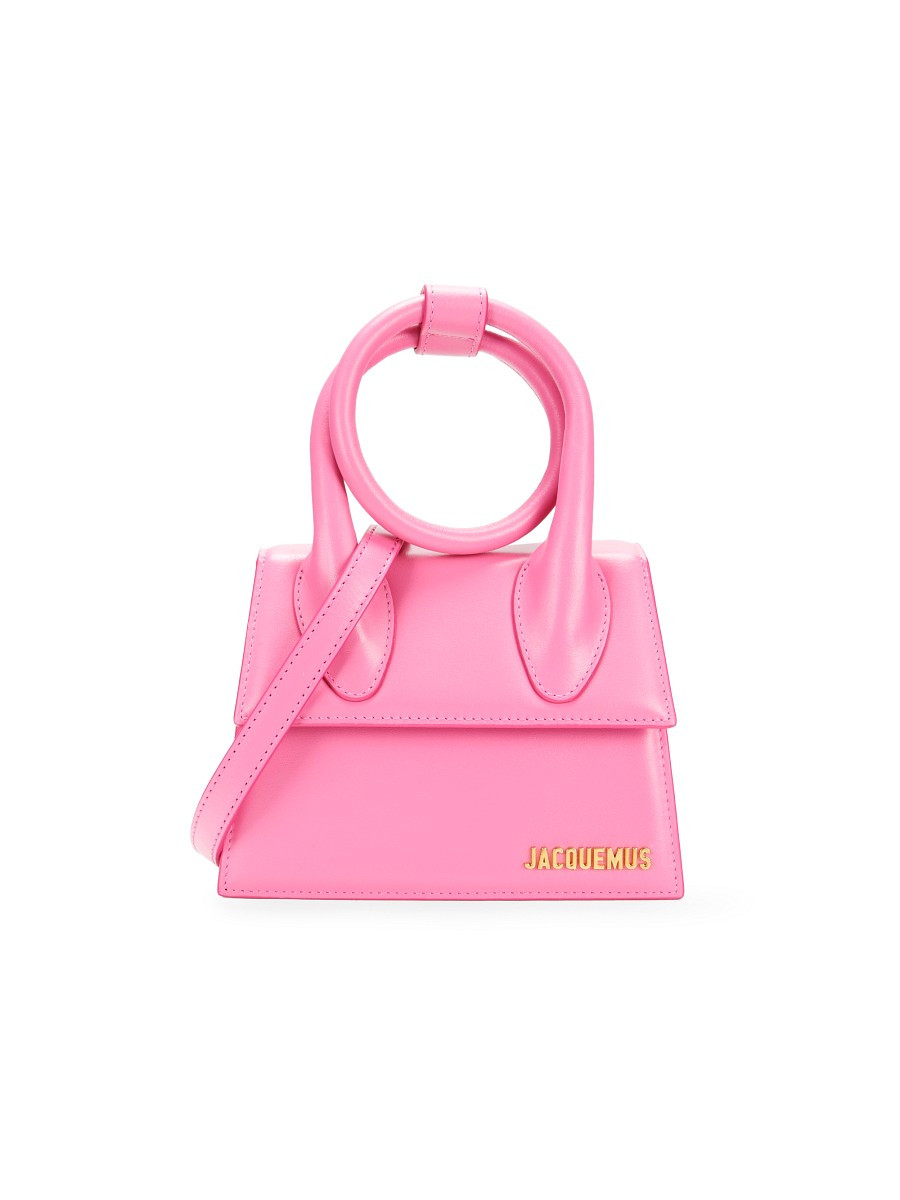 Jacquemus Women's Le Chiquito Noeud Leather Logo Top Handle Bag - Pink | Saks Fifth Avenue OFF 5TH