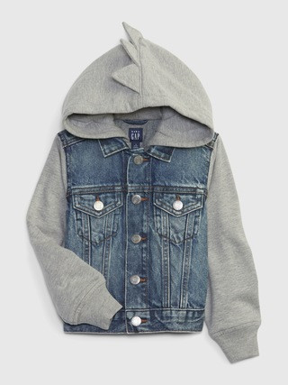Toddler Icon Denim Hoodie Jacket with Washwell | Gap (US)