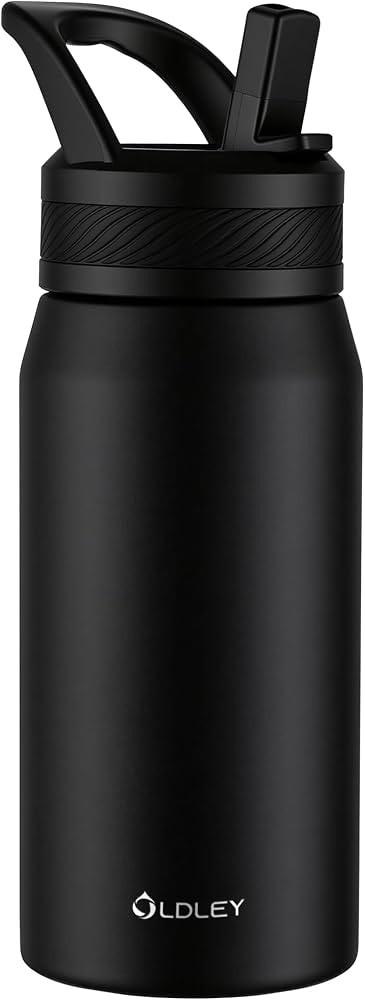 OLDLEY kids Water Bottle with Straw Lid - 18oz Insulated Stainless Steel, Reusable Leak Proof, Ki... | Amazon (US)