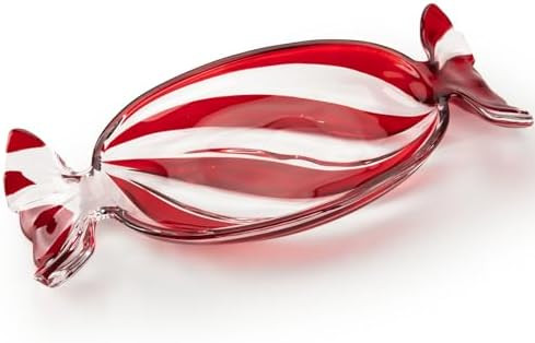 SHOWLOUE Glass Candy Platter, Christmas Platter Dish Serving Dessert Plates Christmas Dinnerware ... | Amazon (US)