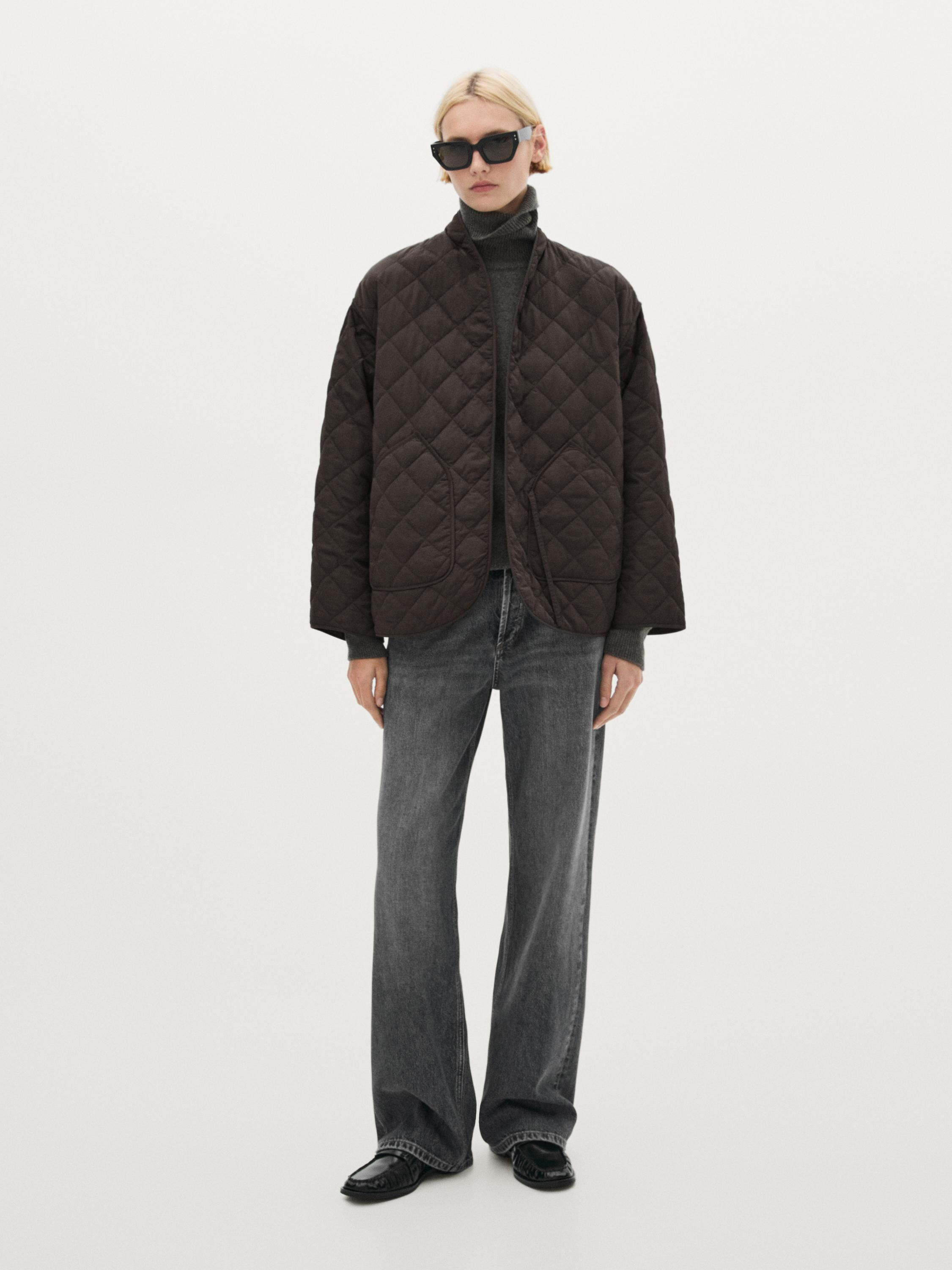 Leichte Pufferjacke mit Rautenmuster | Massimo Dutti DE