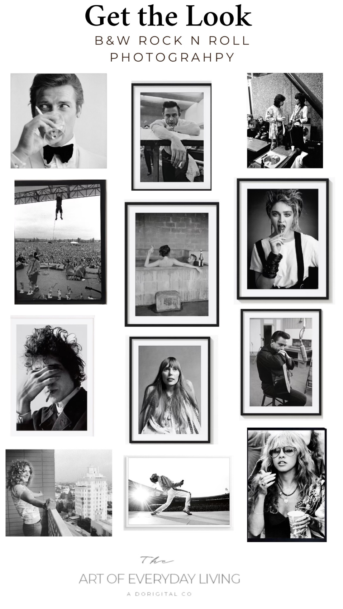 Get The Look: Black & White Rock N Roll
Photography

#blackandwhiteart
#blackandwhitephotography
#cocktailroomart
#rocknrollphotography

#LTKhome #LTKFestival