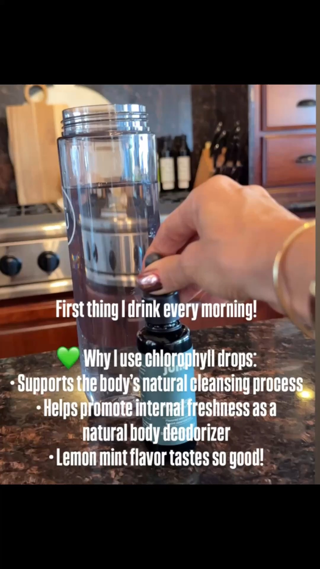 One of the best things I added to my daily routine! ￼ @juna.world chlorophyll drops taste delicious! Refreshing and the internal deodorization is legit!

#LTKOver40 #LTKmorningroutine #LTKselfcare