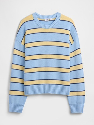 Relaxed Cotton Crewneck Sweater | Gap Factory