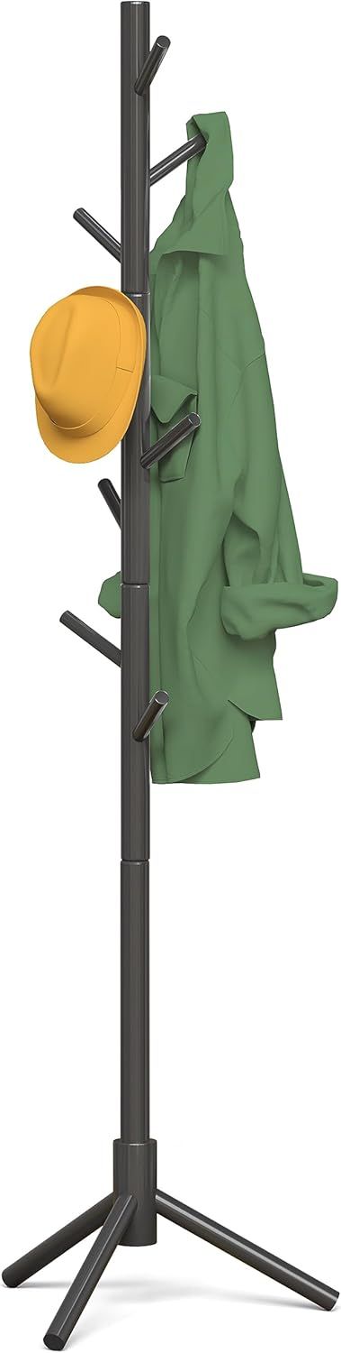 Z&L HOUSE Coat Racks Free Standing, Simple Solid Wooden Coat Tree, 8 Hooks and Adjustable Size Co... | Amazon (US)