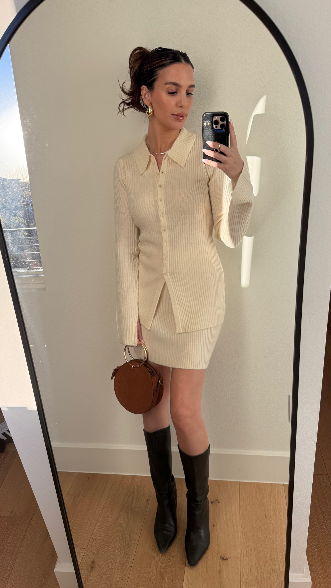 The perfect skirt set! This is so comfy yet so chic! Paired with my favorite gold earrings! 

#LTKWatchNow #LTKStyleTip