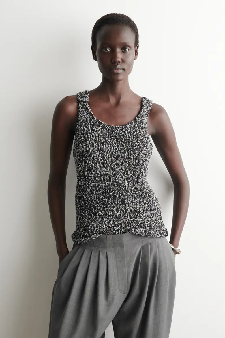 Two-Tone Chunky Knitted Tank Top (Women) | Nordstrom | Nordstrom