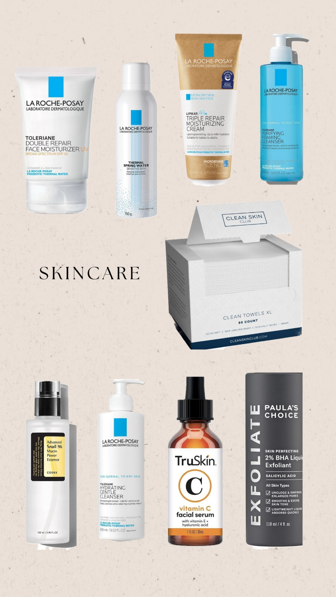 Skincare 

#skincare #larocheposay #amazon #paulaschoice #snailmucin #spf #skincareroutine #cleangirlaesthetic 

#LTKGiftGuide #LTKbeauty #LTKfindsunder100