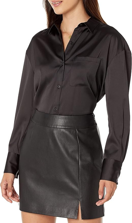 The Drop Women's Logan Oversized Drop-Shoulder Shine Shirt | Amazon (US)