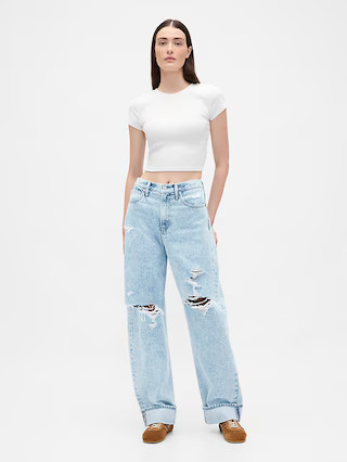 High Rise Barrel Jeans | Gap (US)