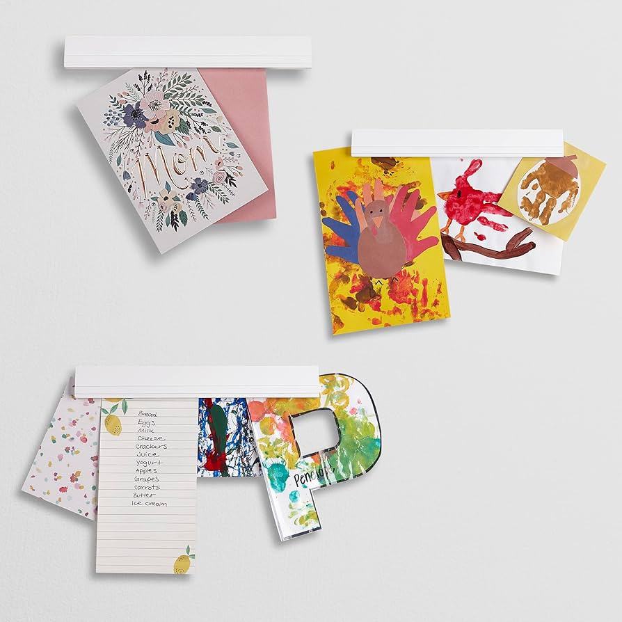 RiverRidge Kids Wall Mounted Hanging Magnetic Artwork and Picture Display Bar (3-Pack) | Amazon (US)