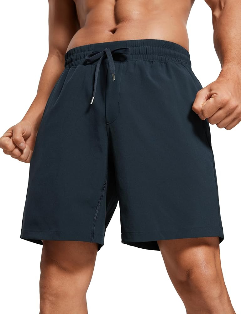 CRZ YOGA Men's Linerless Workout Shorts 7'' - Quick Dry for Running Sports Athletic Gym with Pock... | Amazon (US)