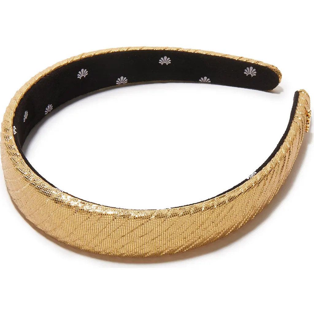 Lele Sadoughi Crinkled Metallic Headband in Gold at Nordstrom | Nordstrom