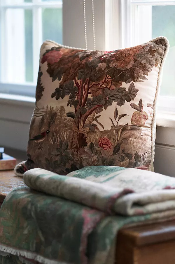 Velvet Tapestry Pillow | Anthropologie (US)