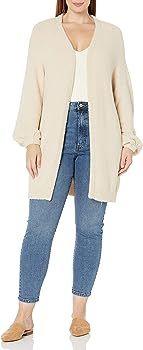 The Drop Women's Mirabelle Long Bell Sleeve Open Front Cozy Cardigan | Amazon (US)