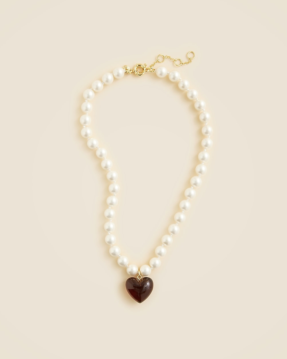 Pearl heart acetate necklace | J. Crew US