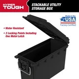 Hyper Tough Locking and Stacking Utility and Tool Box, Black Organization Box | Walmart (US)