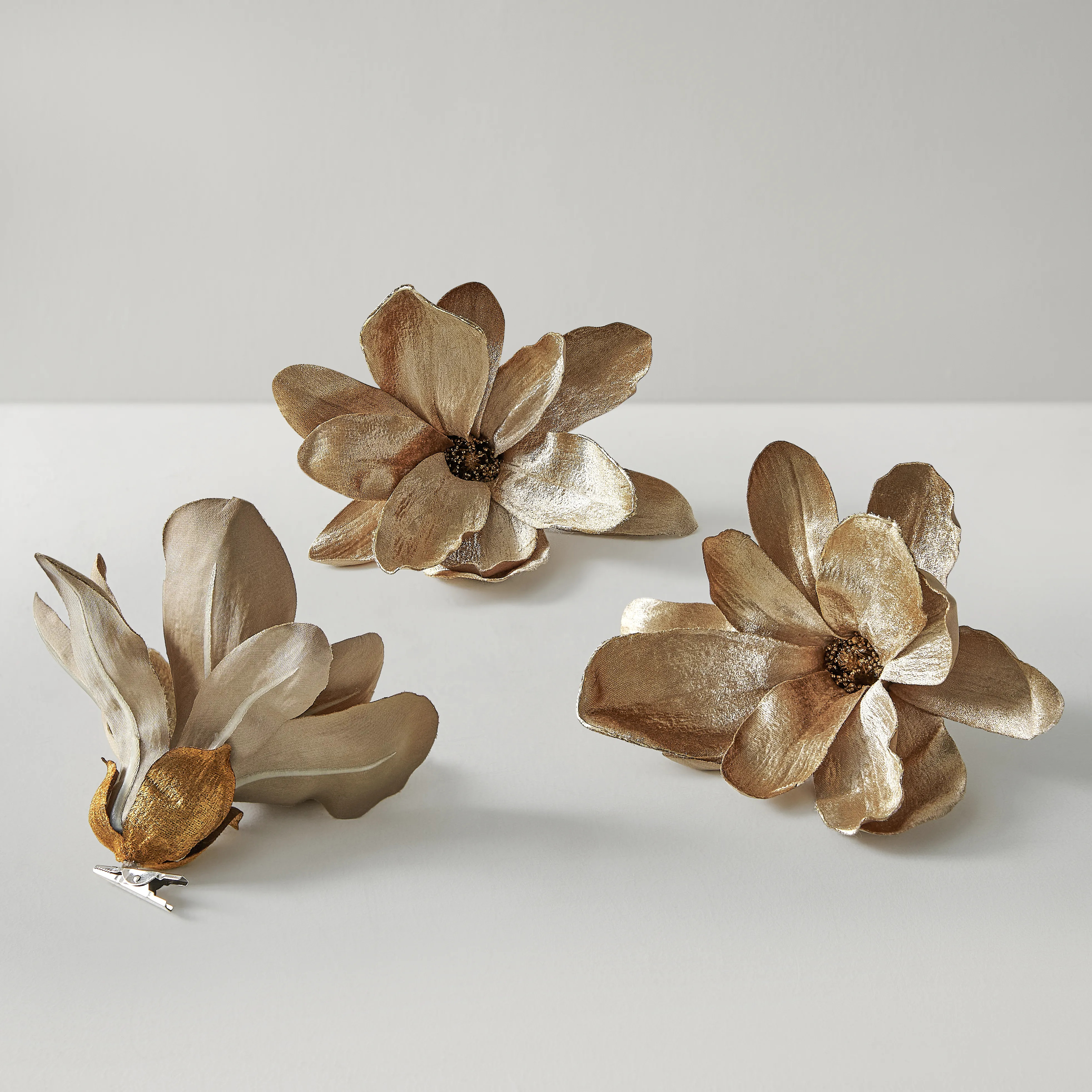 Velvet Magnolia Clip - Set of 3 | Z Gallerie