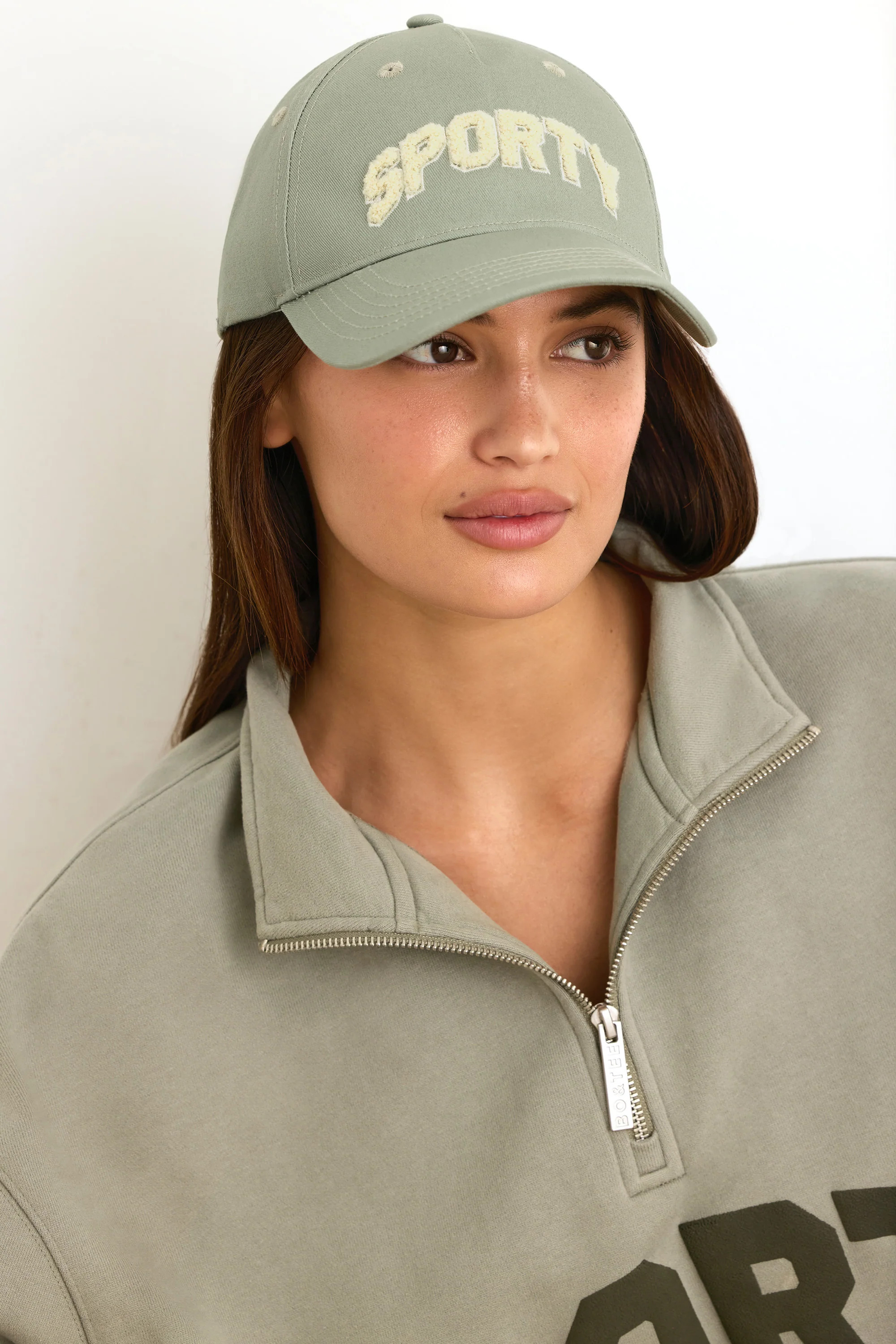 Appliqué Baseball Cap in Mineral | Oh Polly