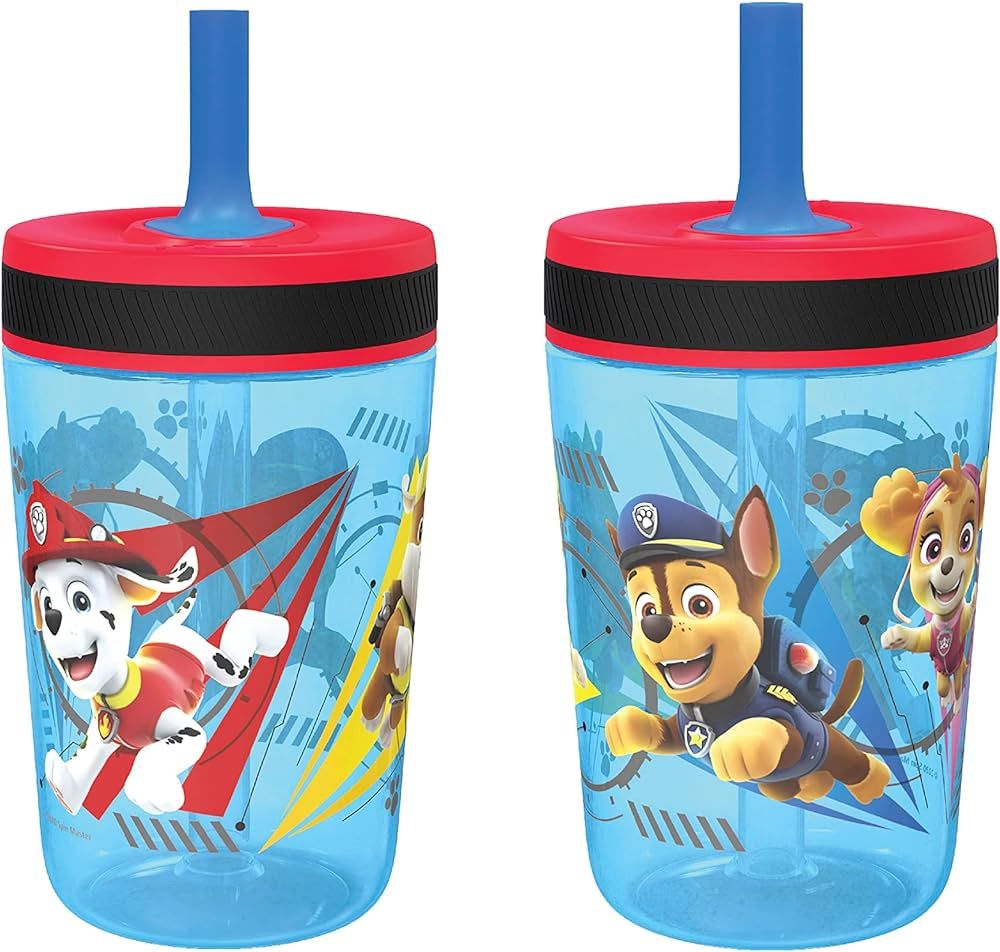 Zak Designs Kelso Tumbler 15 oz Set (Paw Patrol - Chase & Marshall 2pc Set) Toddlers Cups Non-BPA... | Amazon (US)
