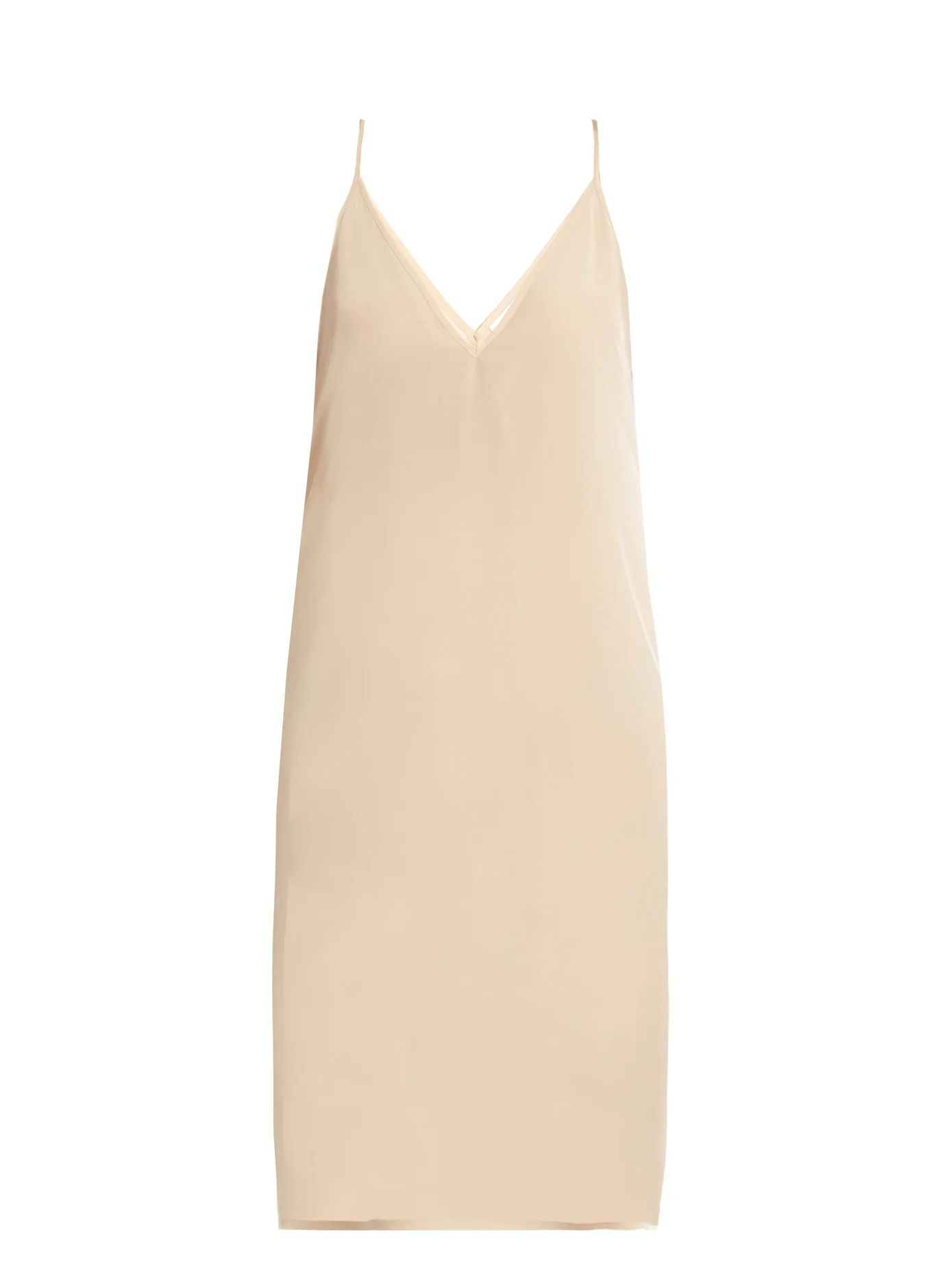 V-neck silk slip dress | Matches (US)