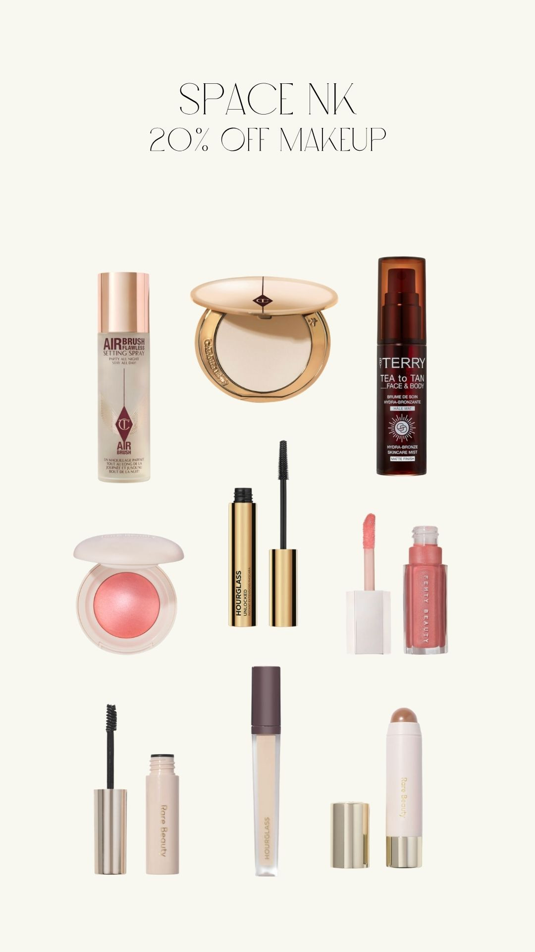 My Beauty Faves from Space NK which has 20% off Makeup. 💄 

Everyday Glowy Makeup, Charlotte Tilbury Faves, Hourglass Makeup Favourites, Rare Beauty Must Haves, Fenty Beauty Lip Gloss, Neutral Everyday Glam, Summer Beauty, Summer Makeup  

 #LTKspring #LTKsummer #LTKbeauty