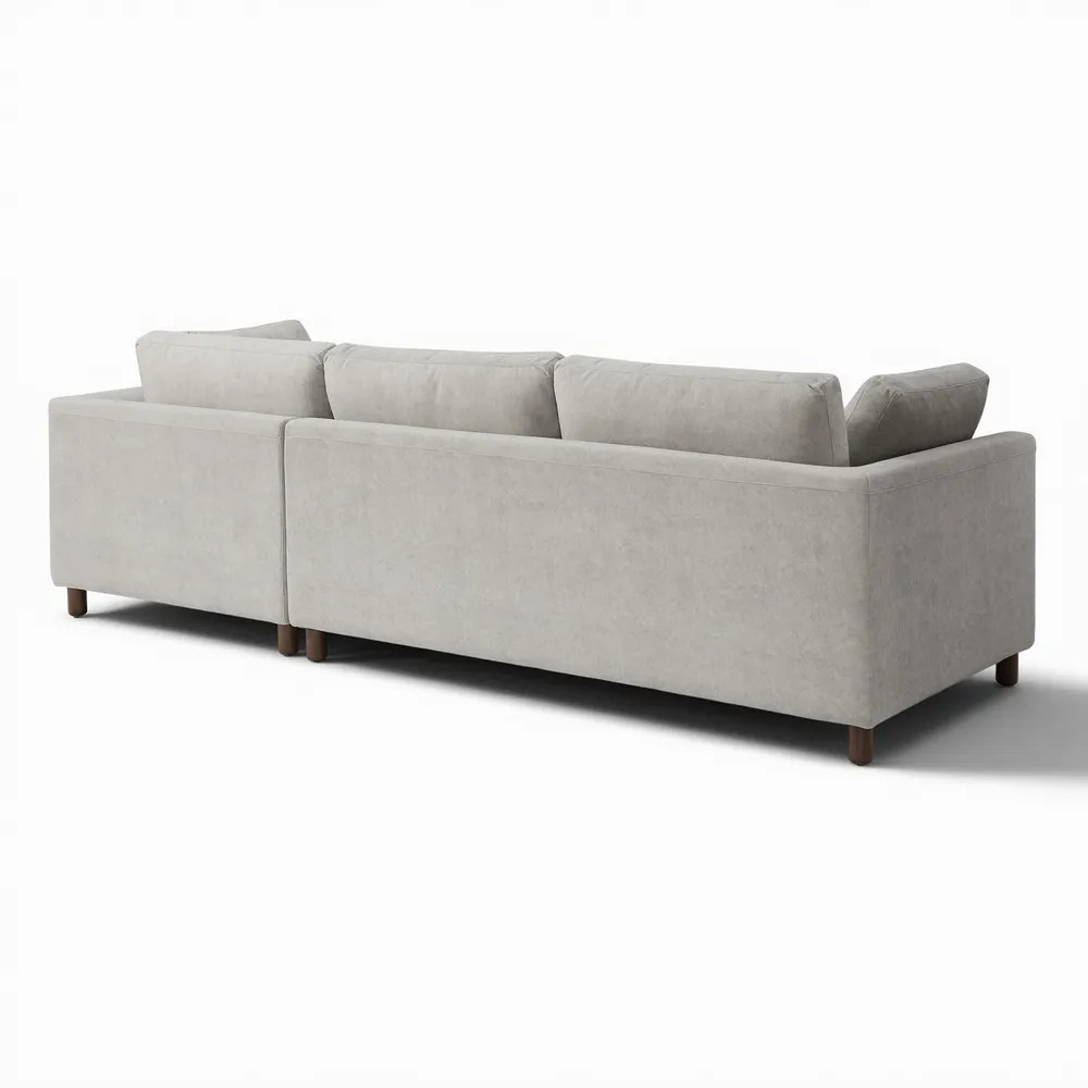 Valky 110" Velvet Sectional Sofa | Hernest