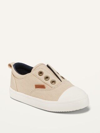 Unisex Laceless Canvas Slip-On Sneakers for Toddler | Old Navy (US)