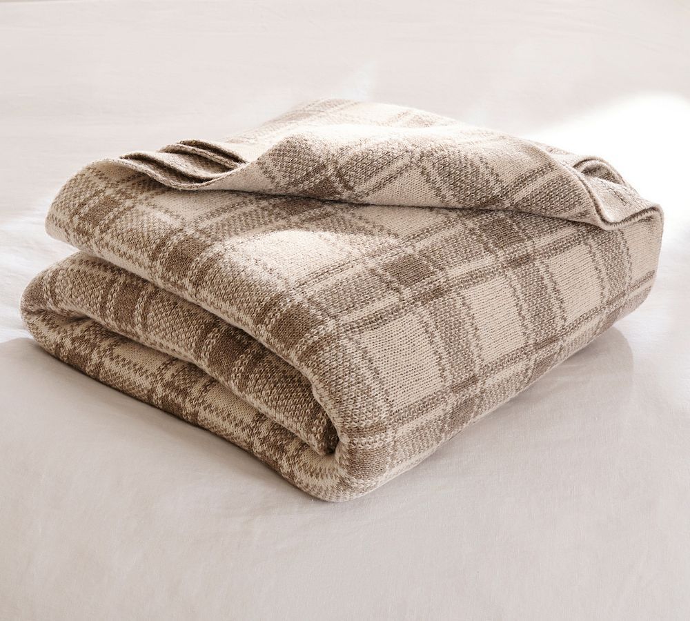 Heathered Check Blanket | Pottery Barn (US)