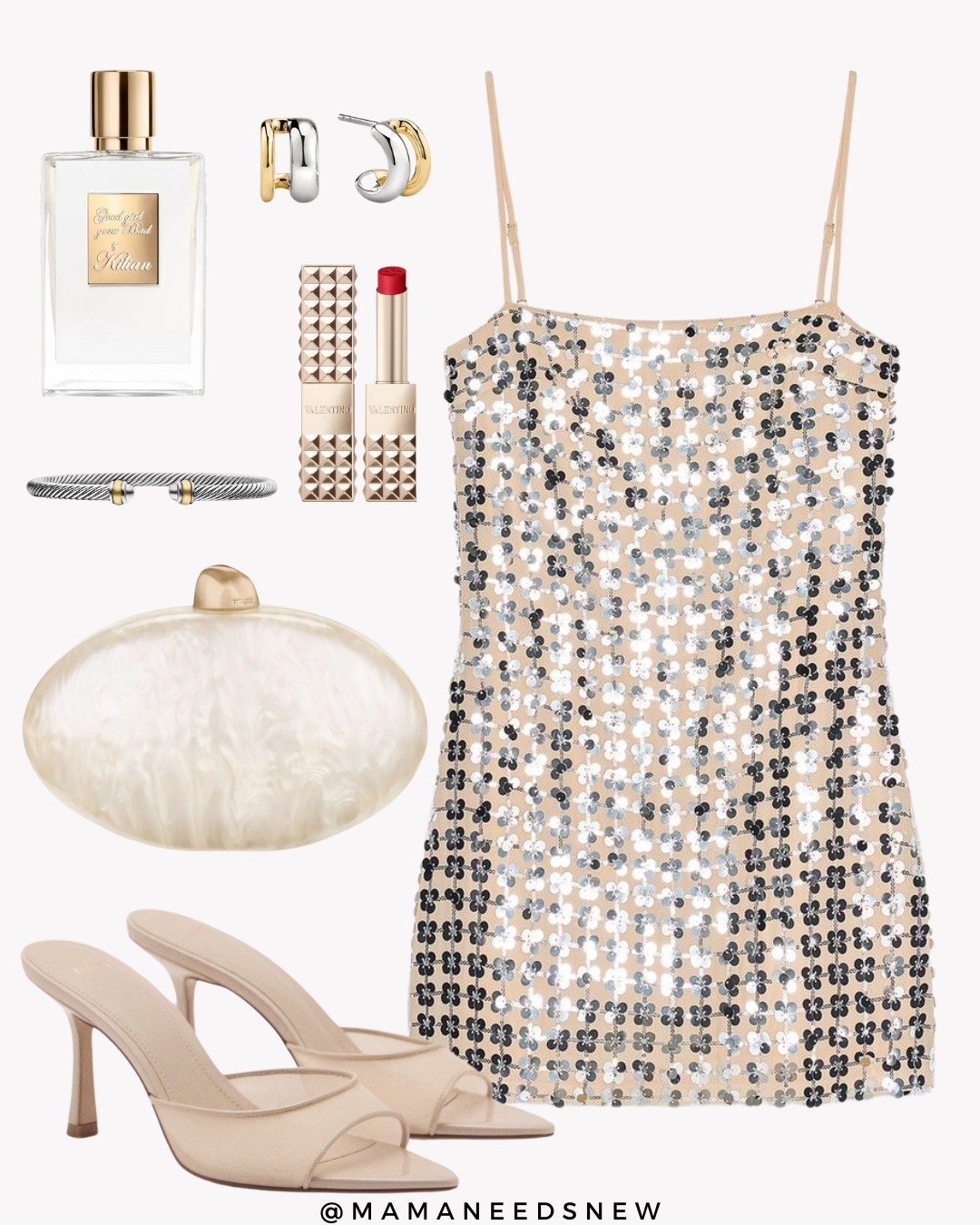 A summer party / date night outfit with a sequin dress, mesh mule heels, a clutch bag ✨

#LTKSaleAlert #LTKParties #LTKStyleTip