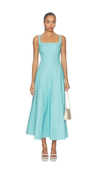 ALIGNE Fernanda Seam Detail Midi Dress in Blue. - size 10 | Revolve Clothing (Global)