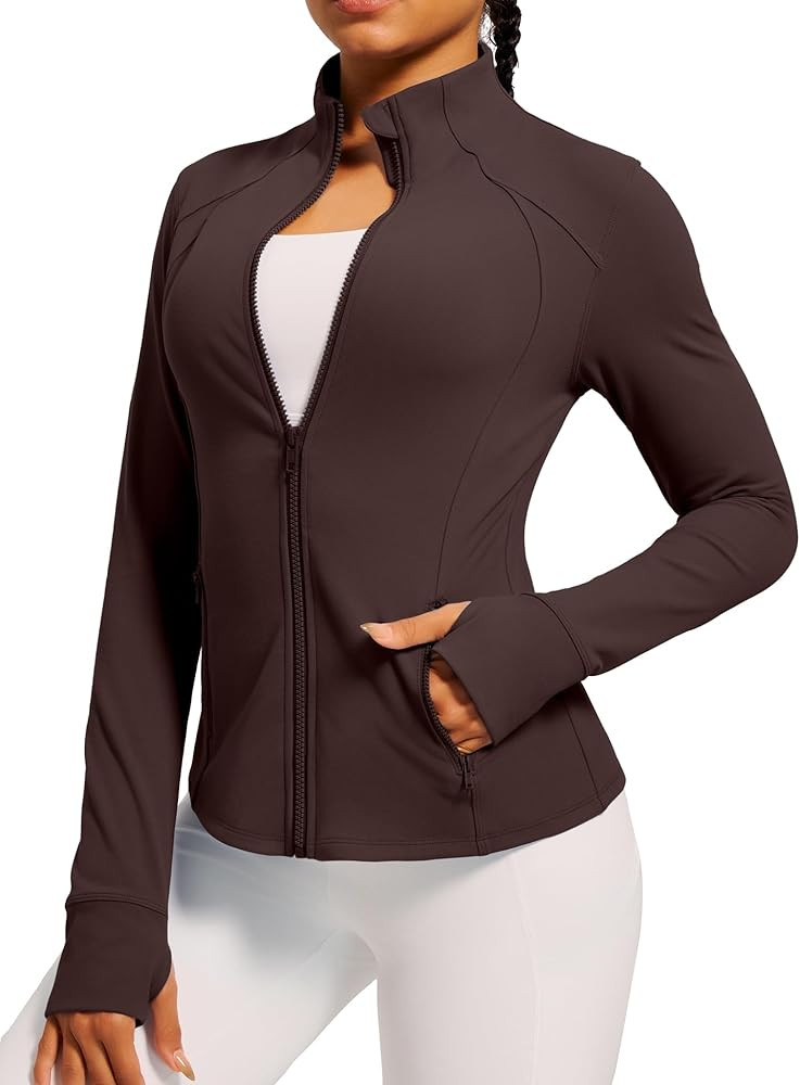 IUGA Women's Workout Jackets BBL Running Athletic Jackets Lightweight Full Zip Up Slim Fit for Wo... | Amazon (US)