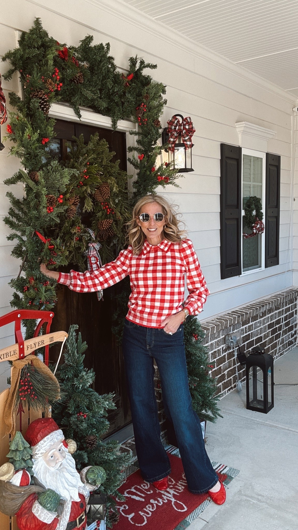 This new Free Assembly collared sweater brings just the right whisper of structure without sacrificing comfort 🤍 Cozy, soft, and delightfully different, it features subtle puff sleeves, a classic crew neckline, and the sweetest scalloped details. I love it styled here with my favorite jeans, but it also pairs perfectly with the matching skirt for an easy elevated look. I’m wearing a size XS, and it’s under $30 — truly one of those pieces you’ll reach for again and again.

#LTKmomlife #LTKHoliday #LTKootd