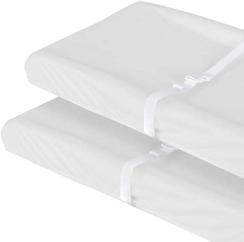 Changing Pad Cover White Organic Cotton 2 Pack for Boys Girls, Organic Changing Table Pad Cover U... | Amazon (US)
