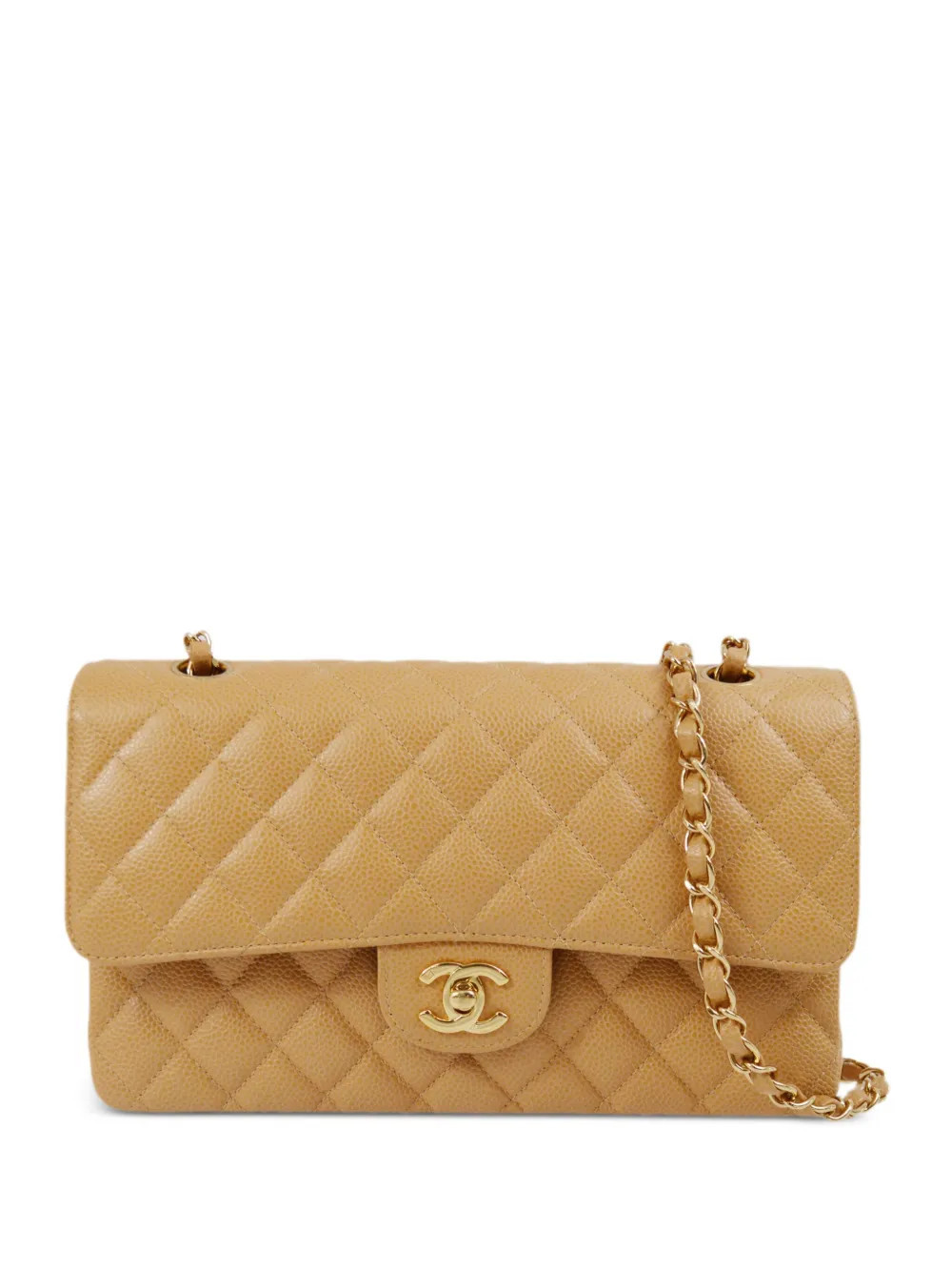 CHANEL Pre-Owned 2003 medium Classic Double Flap shoulder bag - Neutrals | Farfetch Global