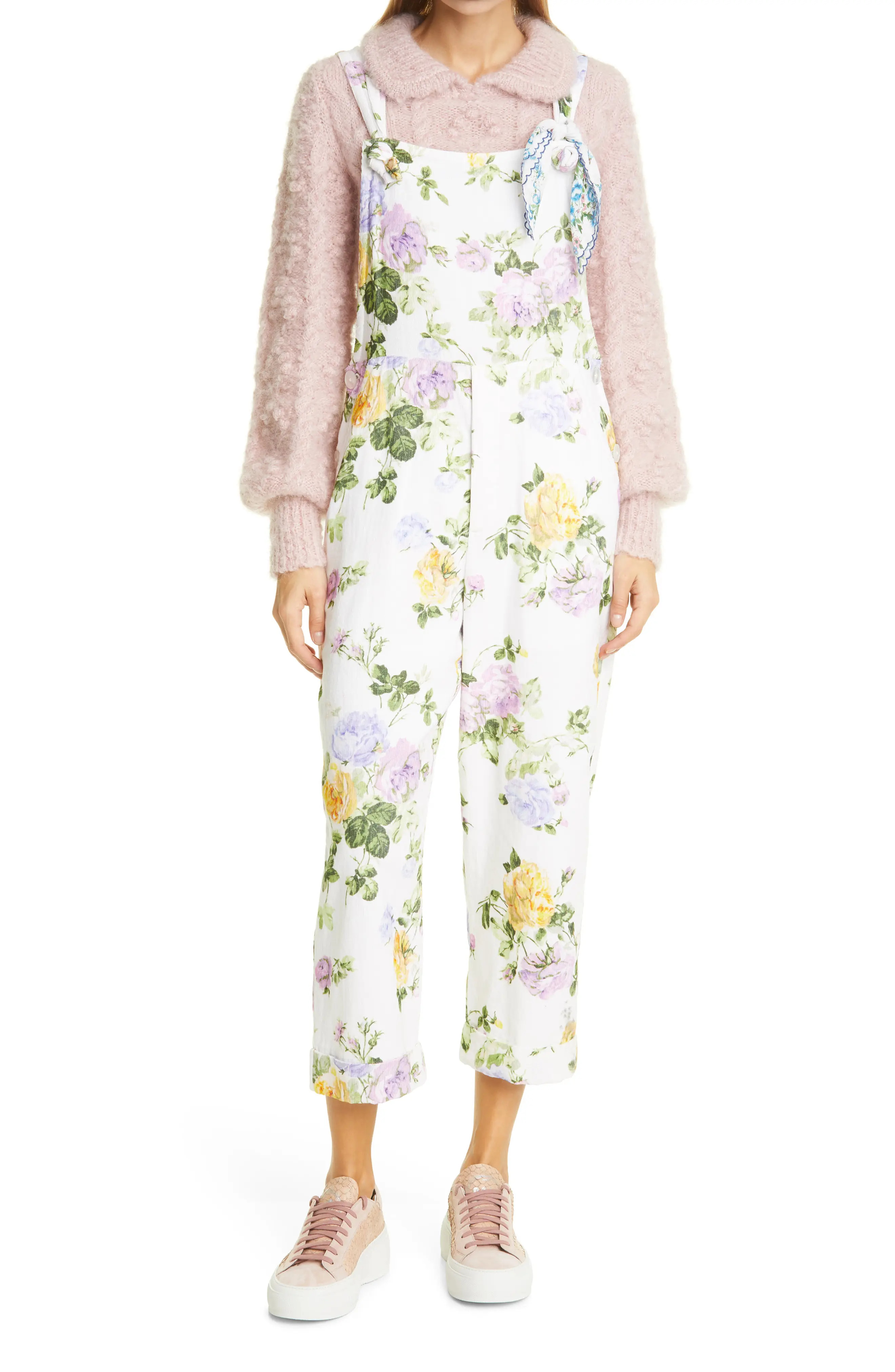 Women's Loveshackfancy Daffy Overalls, Size Large - Yellow | Nordstrom